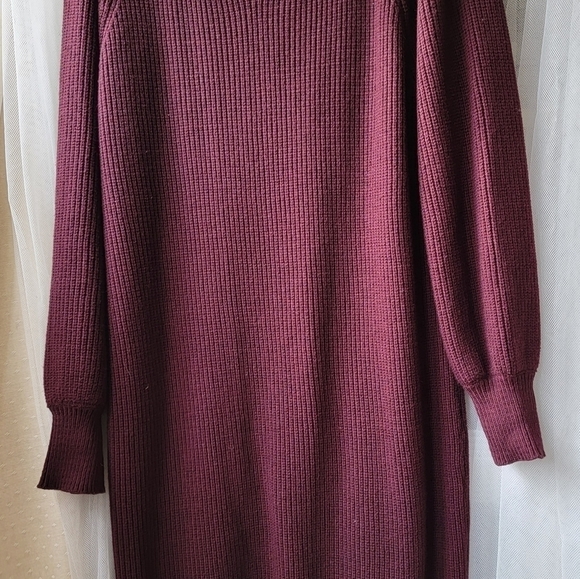 𝅺NWT WINE CABLE KNIT DRESS BY DEX - Picture 7 of 10